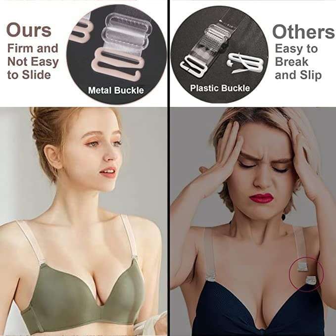 4 Pairs Clear Adjustable Bra Straps