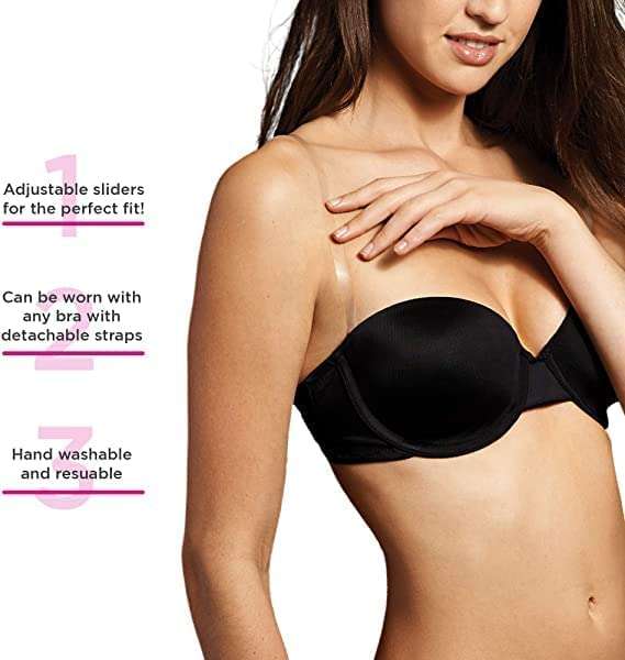 4 Pairs Clear Adjustable Bra Straps