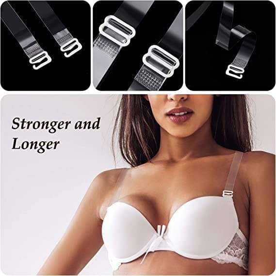 4 Pairs Clear Adjustable Bra Straps