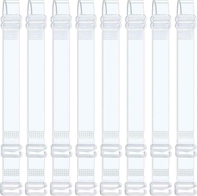 4 Pairs Clear Adjustable Bra Straps