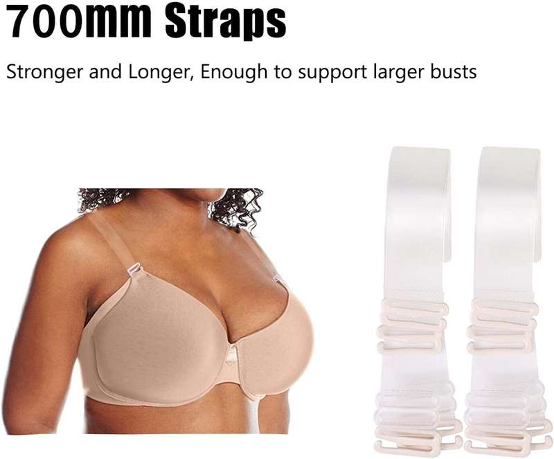 4 Pairs Clear Adjustable Bra Straps
