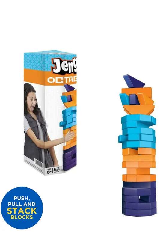 Jenga Octagon Building Blocks Cubes 45 Piece Set