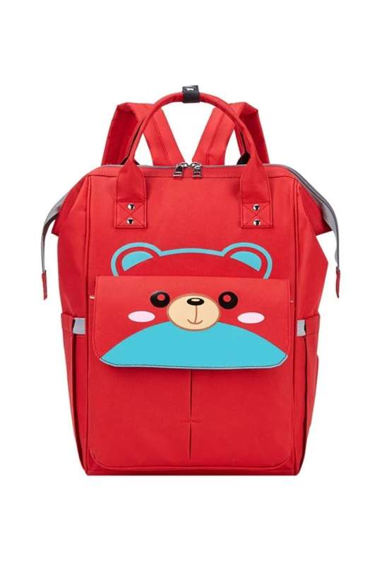 Kids School Universal Backpack With Multiple Compartments Red