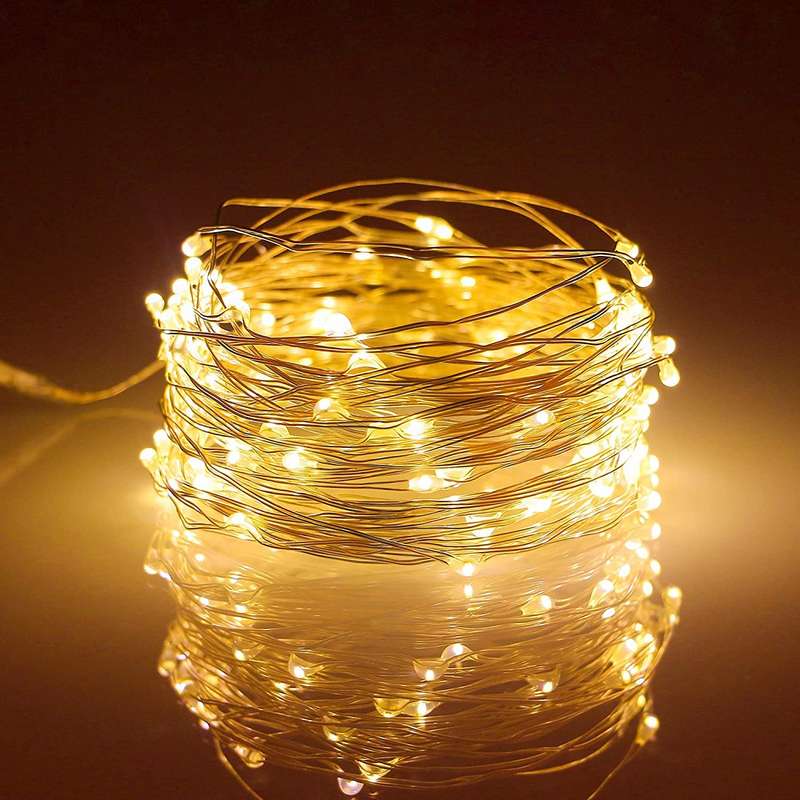 Led String Lights, Battery Powered - 20 light 2m Cool White - PACK OF 2