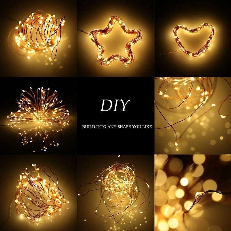 Led String Lights, Battery Powered - 20 light 2m Cool White - PACK OF 2