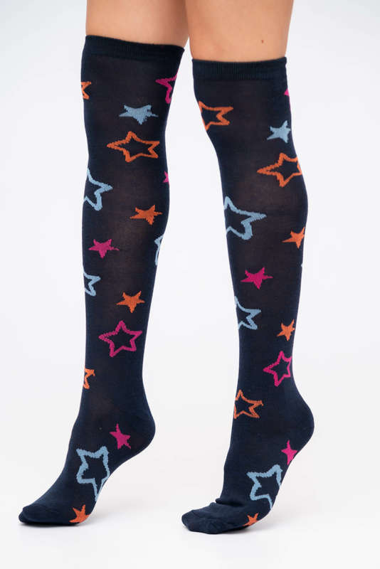 Ladies Printed Knee High Socks