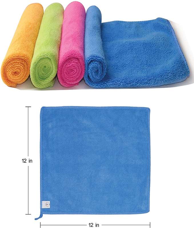 PACK OF 10 - Micro Fiber Cloth Cleaning, Soft Lint Free and Super Absorbent Microfiber Cloth