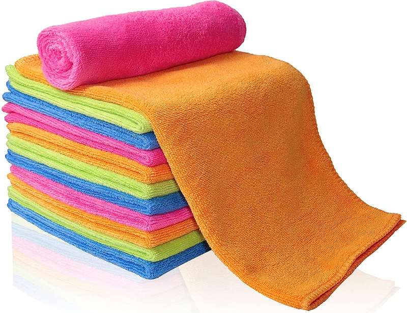 PACK OF 10 - Micro Fiber Cloth Cleaning, Soft Lint Free and Super Absorbent Microfiber Cloth