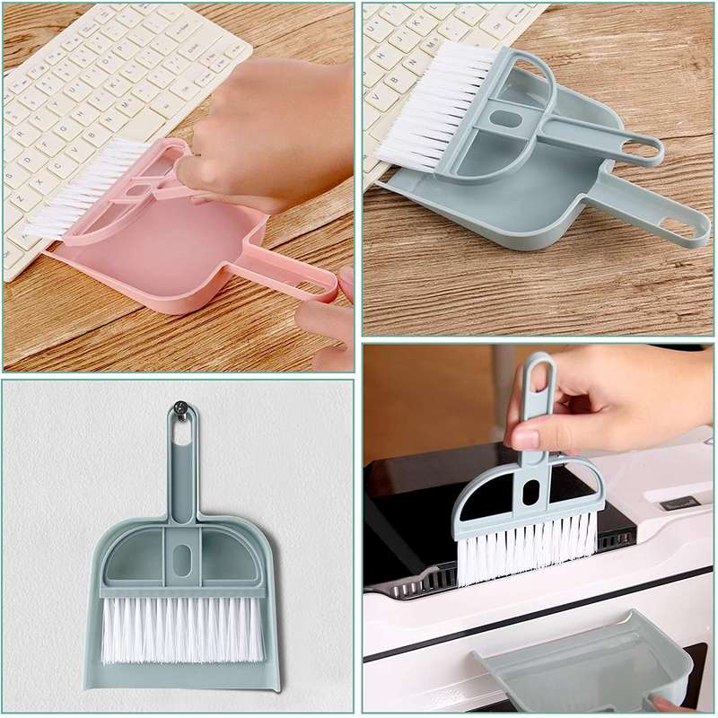 2 Sets Mini Dustpan Brush Set