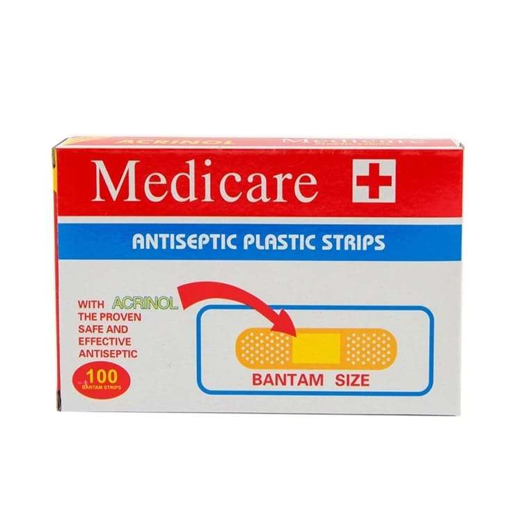 Medicare Antiseptic Plaster Strips Box Of 100