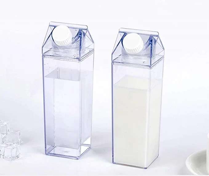 Clear Milk Water Bottle 1000ml Litre Transparent Plastic Reusable Container