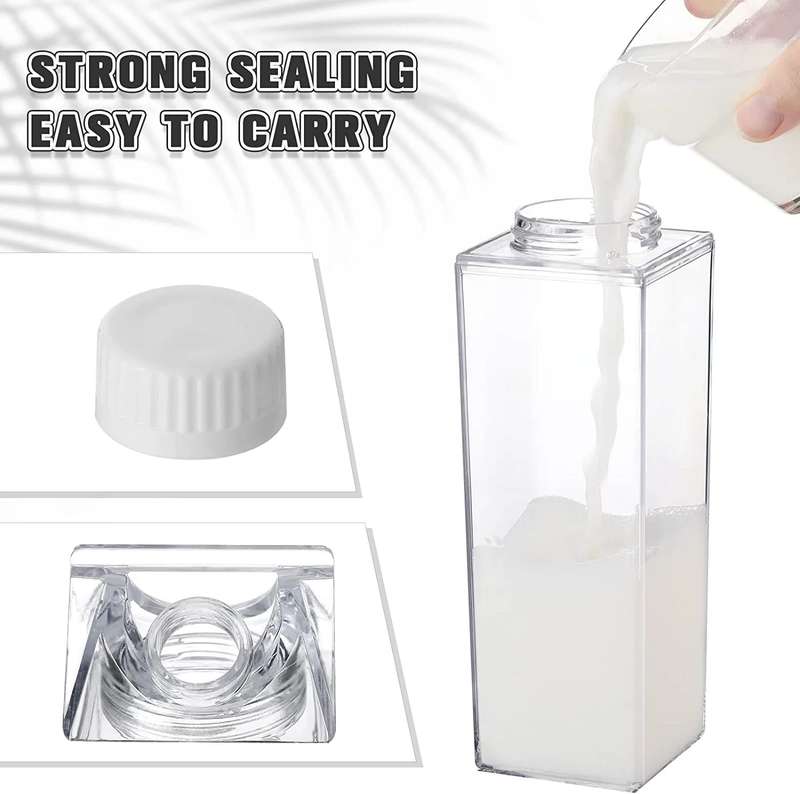 Clear Milk Water Bottle 1000ml Litre Transparent Plastic Reusable Container