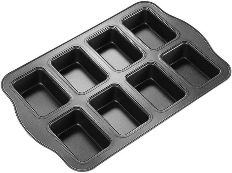 Mini Loaf Pan 8 Cavity Non-Stick Carbon Steel Brownie Bakeware 36cm x 24