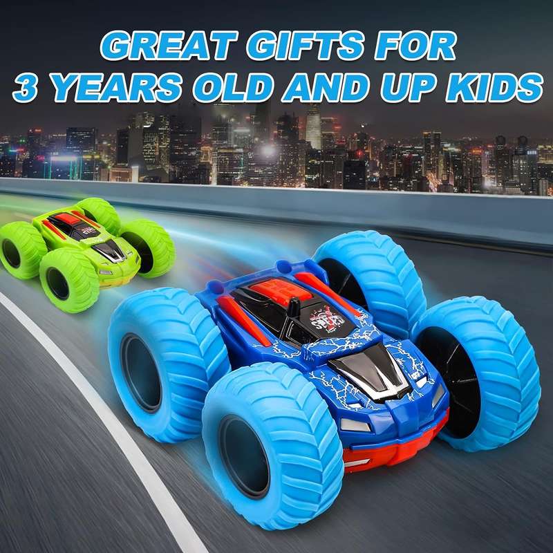 Monster Jeep Stunt Pullback Toy Car