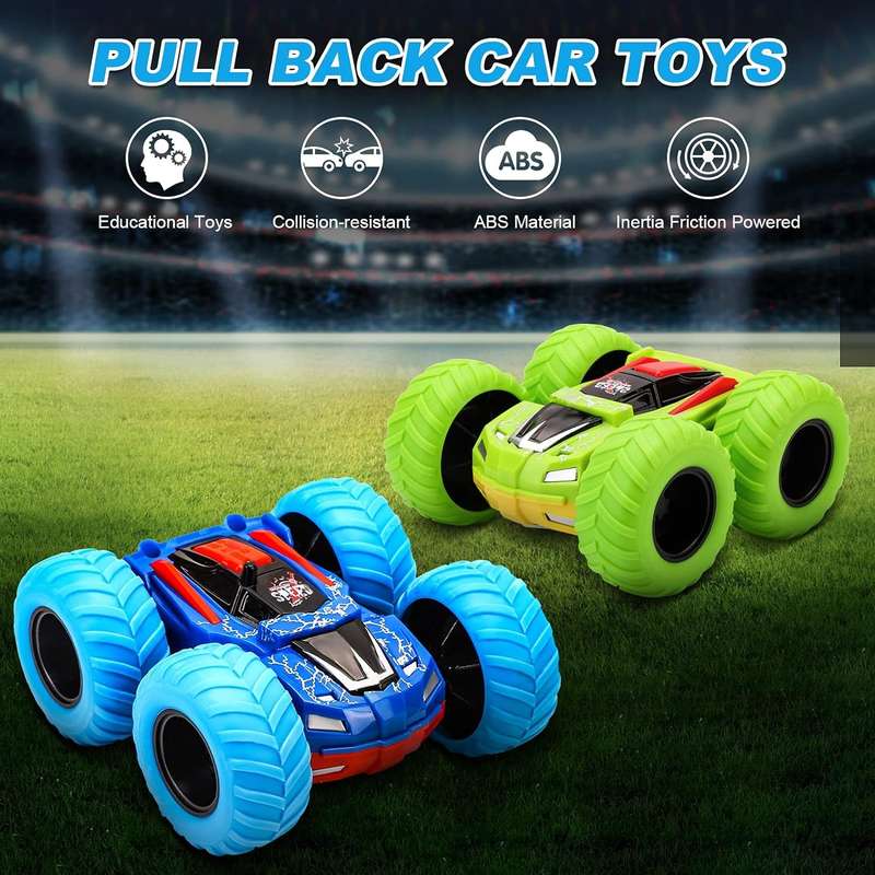 Monster Jeep Stunt Pullback Toy Car