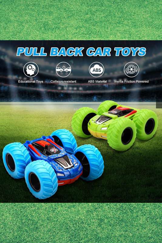 Monster Jeep Stunt Pullback Toy Car