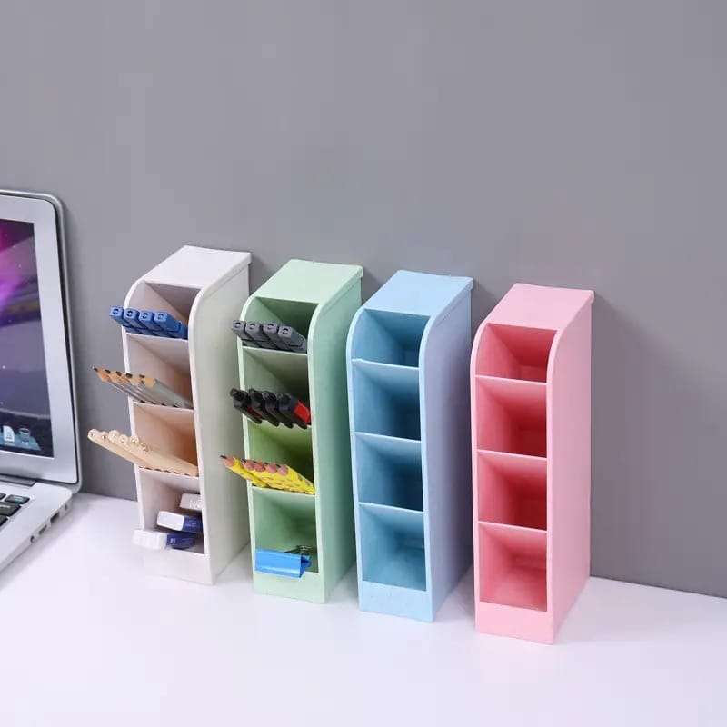 Multi Functional Pen Holder Desktop Stationery Organizer Makeup Brush Storage Set Of 4