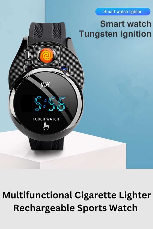 Multifunctional Cigarette Lighter Rechargeable Sports Watch