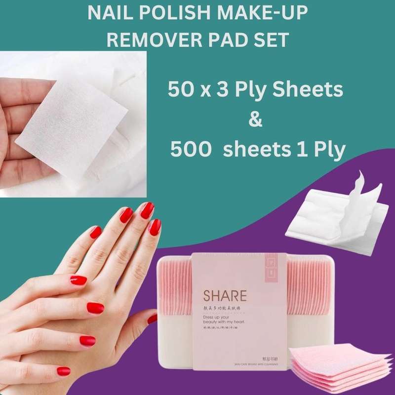 Makeup Remover And Nail Polish Remover Pad Sheet Set