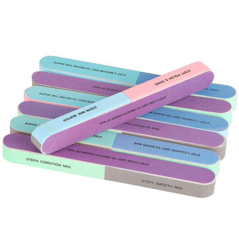 Nail File and Buffer Block 7 Way - Pack Of 7