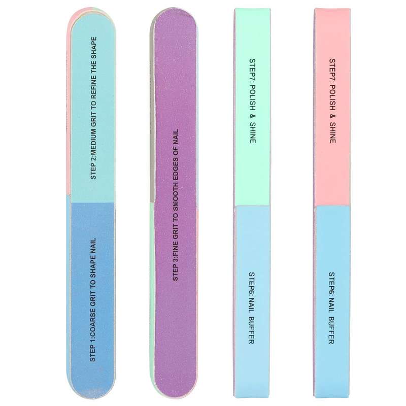 Nail File and Buffer Block 7 Way - Pack Of 7