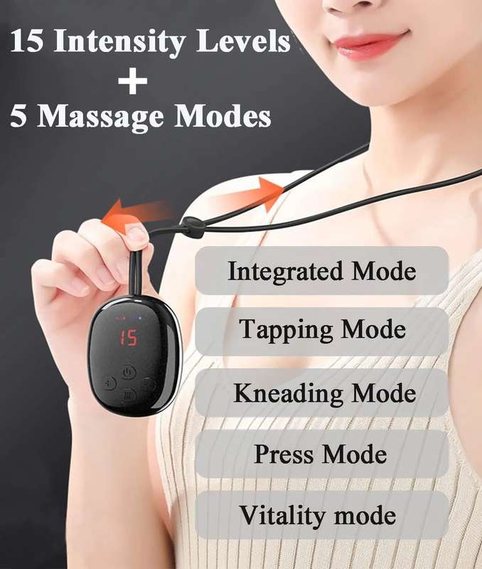 Pendant Shape Neck Massager 5 Mode With Heat