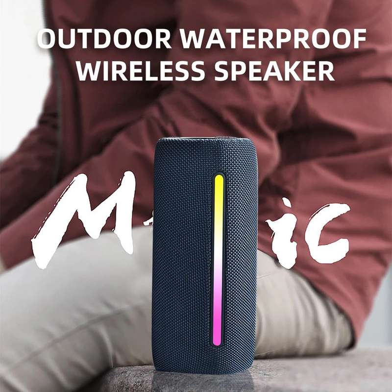 P5 Pro Waterproof Portable TWS Bluetooth Speaker With RGB Light Show