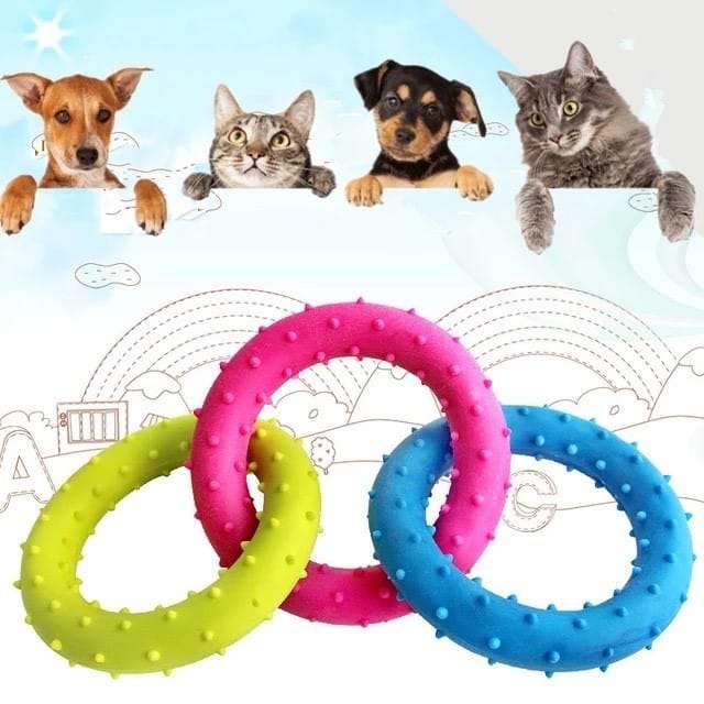 Pet Rubber Chewing Toy Rings