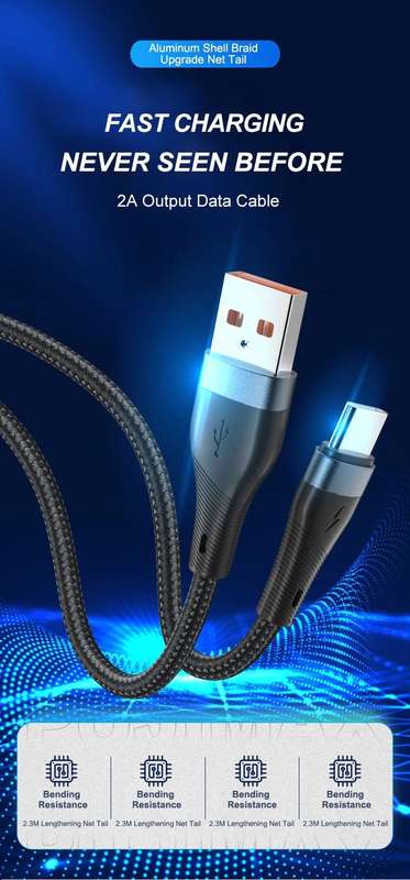 Phone Fast Charger USB Durable Cable 120w For Iphone or C Type 1 Meter