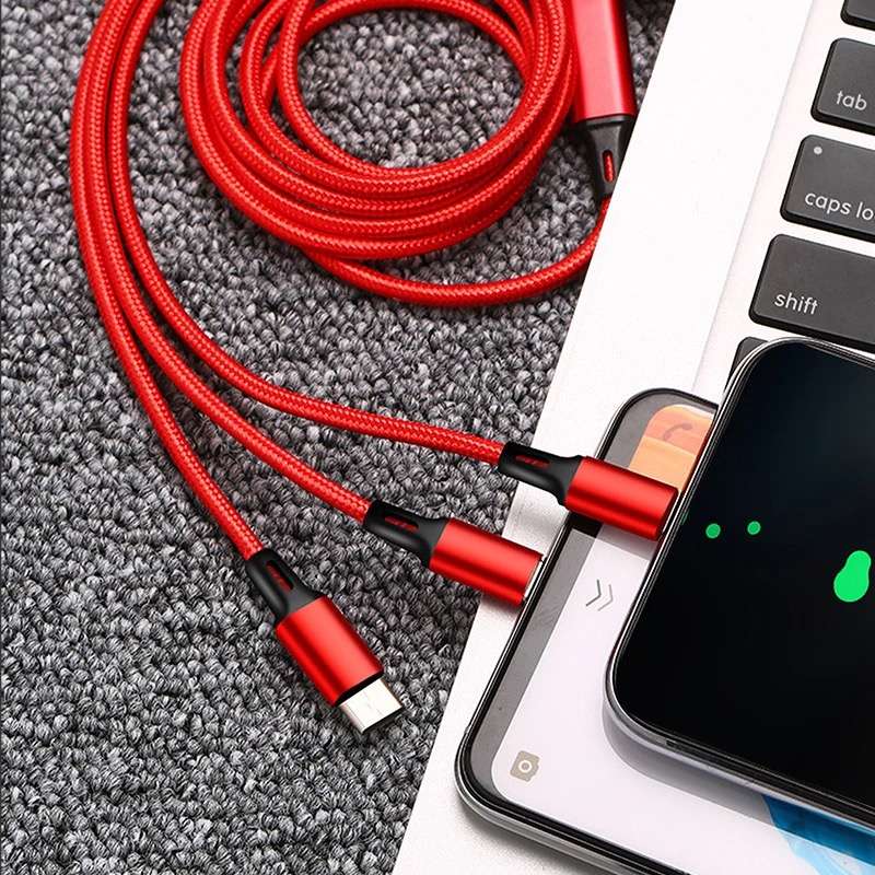 Phone and Android USB Universal Fast Charging Cable 3 in 1