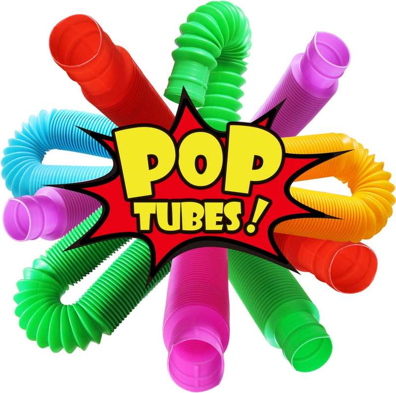 Pop Tubes Fidget Toy - Set Of 8