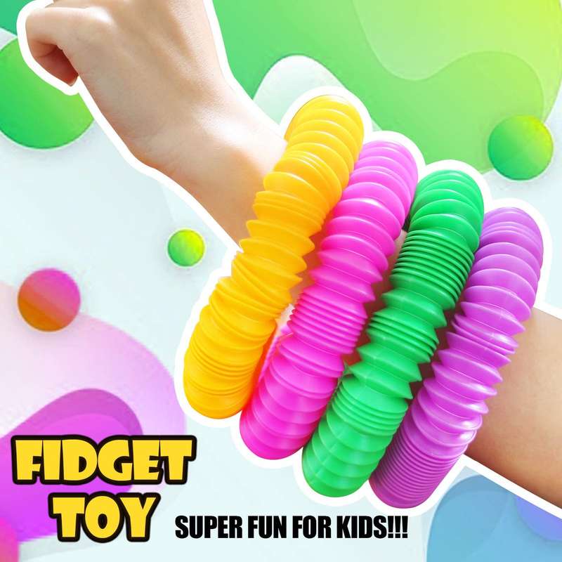 Pop Tubes Fidget Toy - Set Of 8