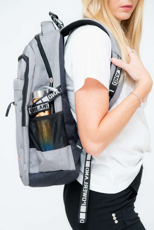 Powerland Large School Backpack or Laptop Bag Grey