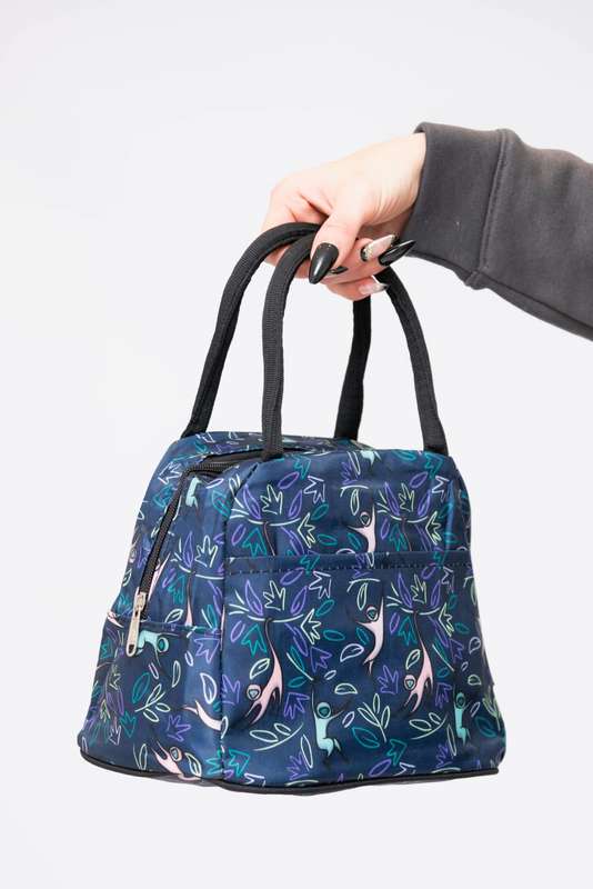 Printed Lunch Cosmetic Travel Bags Tote Bag With Pocket