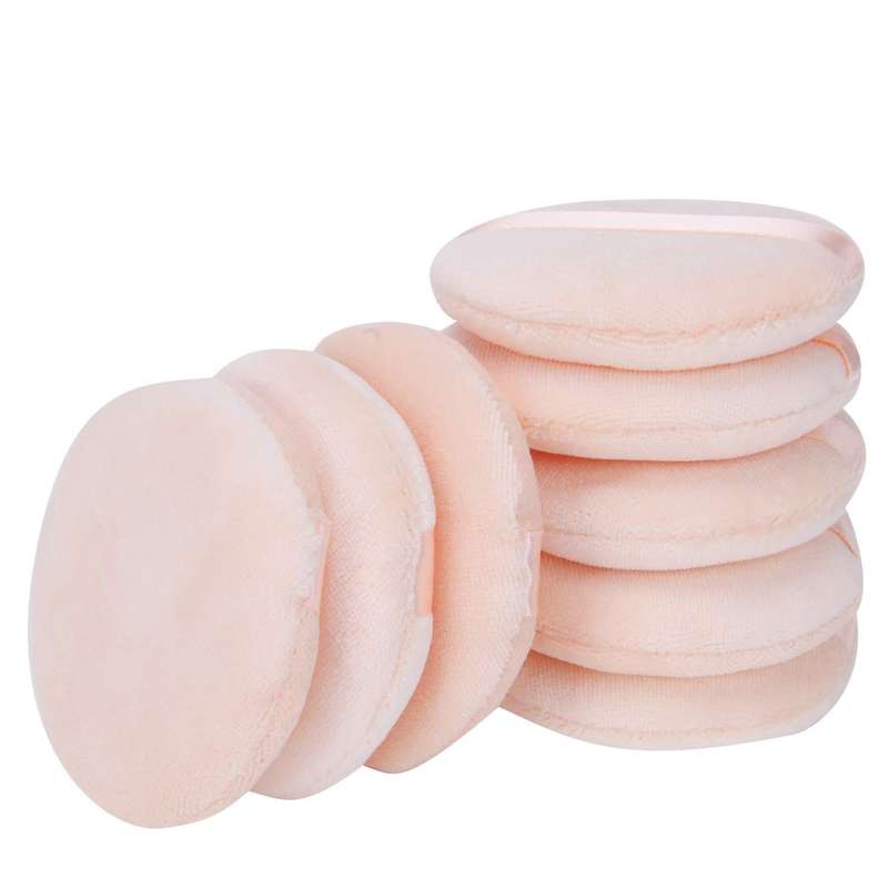 Pure Cotton Powder Puff Pads With Strap Pack Of 10