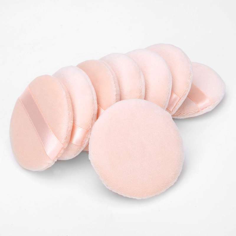 Pure Cotton Powder Puff Pads With Strap Pack Of 10