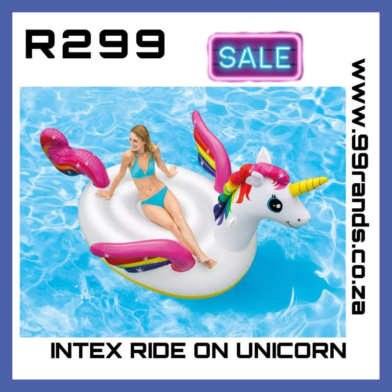 Intex Unicorn Inflatable Ride-On Pool Float, MEGA 2000mmX1400mmX970mm