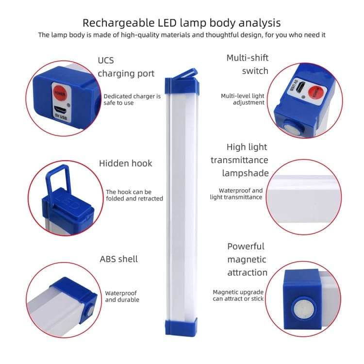 Rechargeable LED Lights Loadshedding Tube Light 52cm