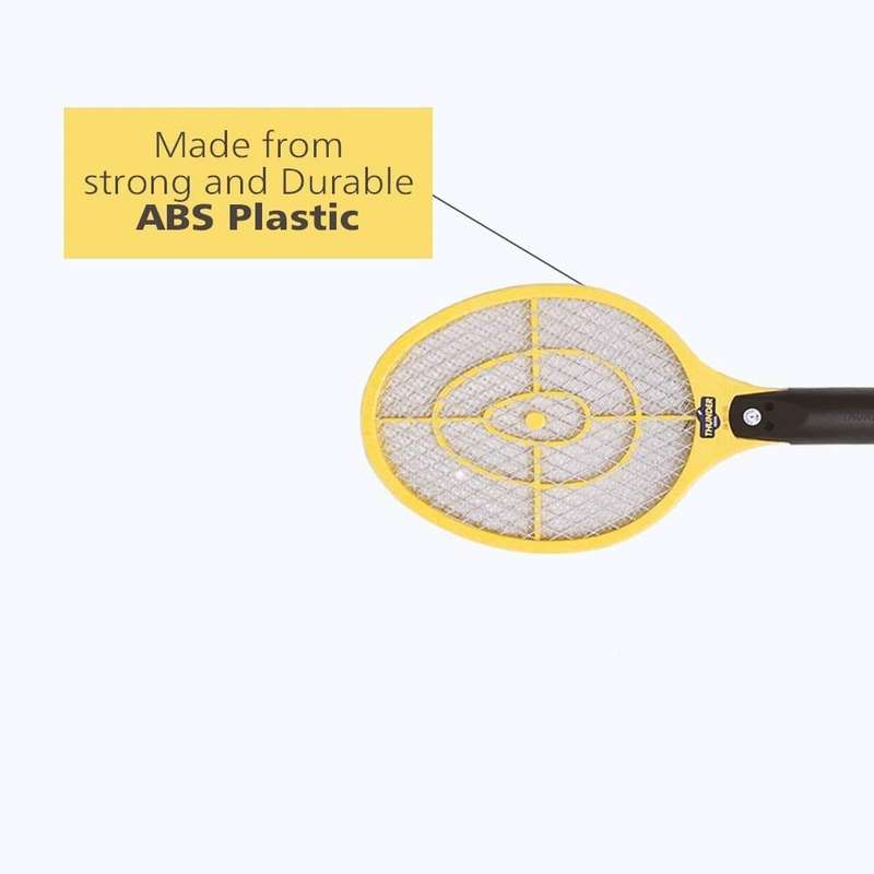 Rechargeable Electric Mosquito Zapper Racket With Led Light