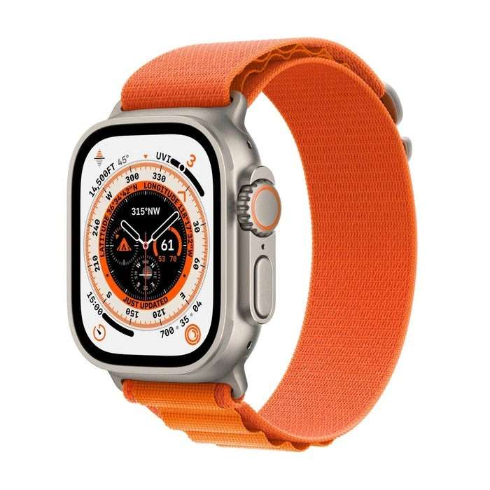 Smart Watch S9 Ultra Bluetooth Call Heart Rate Fitness Tracker 3 Straps 49mm Orange Strap