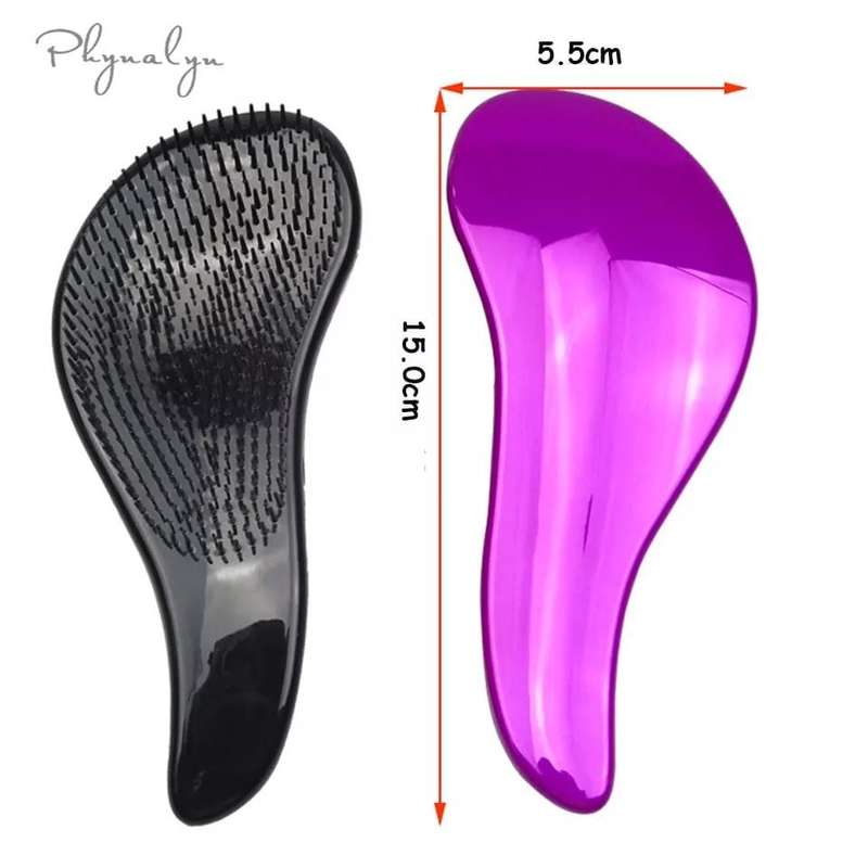 PACK OF 2 - Magic Handle Tangle Detangling Comb Shower Hair Brush