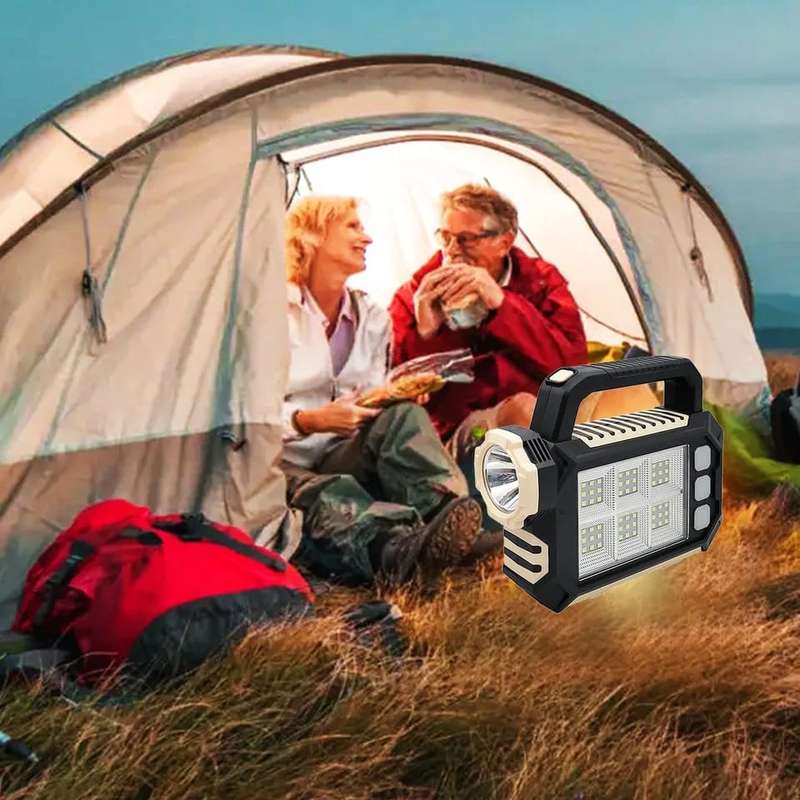 Portable 3 IN 1 Solar USB Rechargeable Power Bank LED Work Light