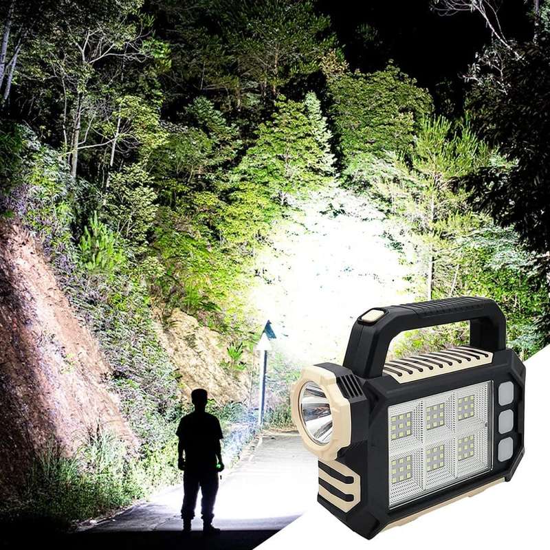 Portable 3 IN 1 Solar USB Rechargeable Power Bank LED Work Light