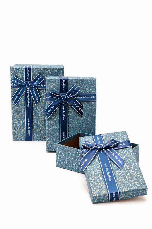 Senza 3 Piece Empty Gift Box With Lid & Ribbon