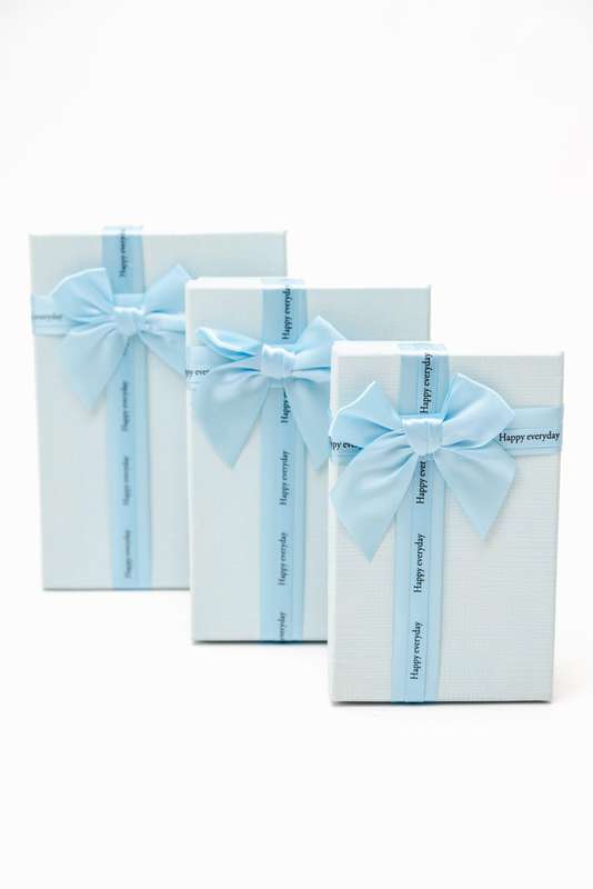 Senza 3 Piece Empty Gift Box With Lid & Ribbon
