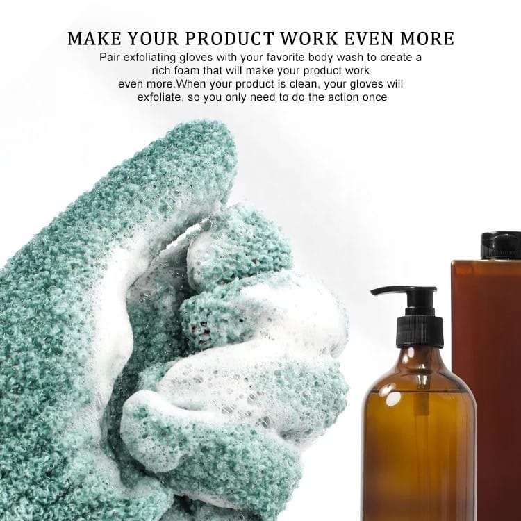 Shower Exfoliating Scrub Gloves Body - Pack Of 2