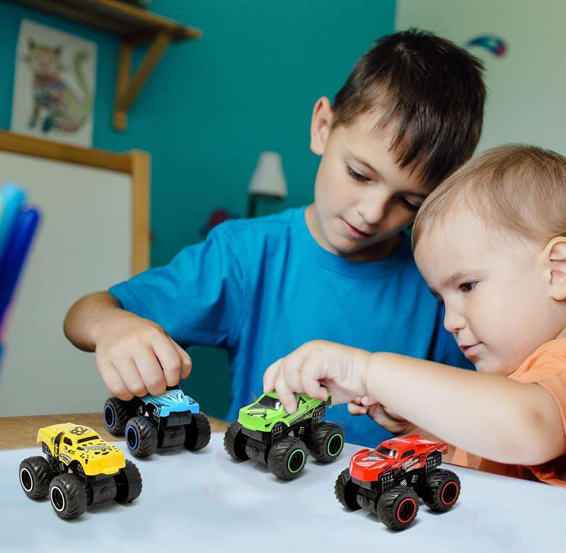 Pack Of 4 X Mini Monster Trucks