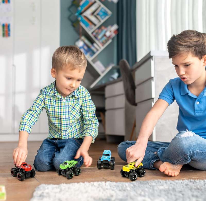 Pack Of 4 X Mini Monster Trucks