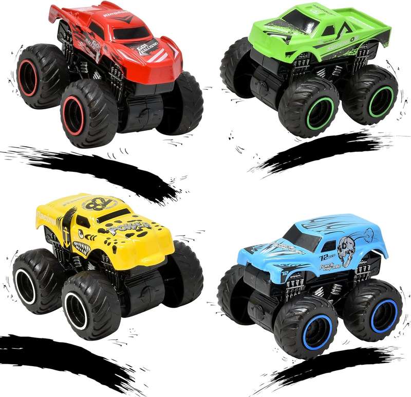 Pack Of 4 X Mini Monster Trucks