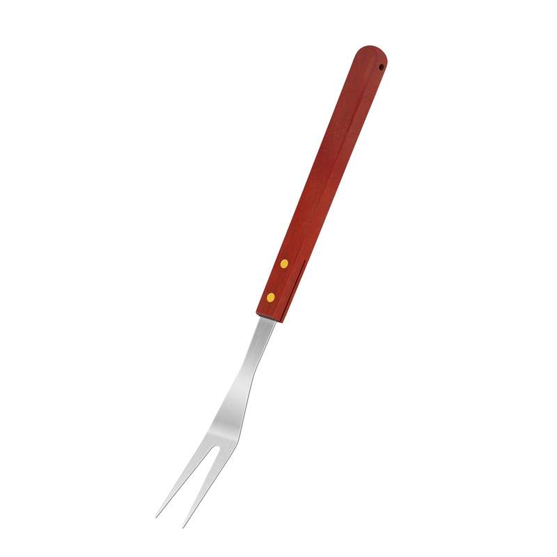 Stainless Steel Braai BBQ Fork With Wooden Handle 35cm